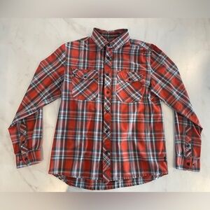 Men's Woods Orange Plaid Shirt